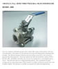 China Factory OEM Butt Weld Stainless Steel 3PC Body Ball Valve （DW-SS002）