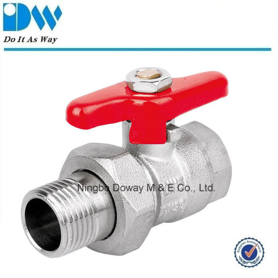 Union Brass Ball Valve with Steel Handle