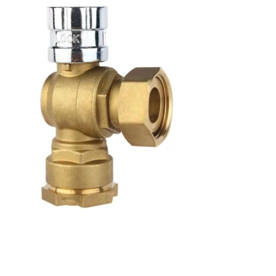 OEM Brass Angle Lockable Water Meter Valve with PE Couplings