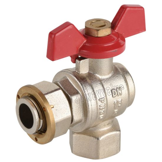 China Factory Custom High Quality Brass Angle Ball Valve with Union （DW-B458）