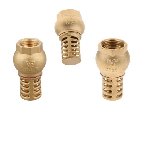 Brass Foot Valve Female Threaded Water Pump Bottom Valve