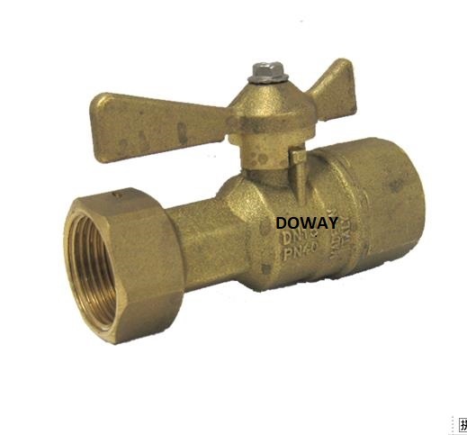 Factory Dzr Ball Valve Straight Coupler with Swivel Nut and Non Return Valve （DW-BV003)