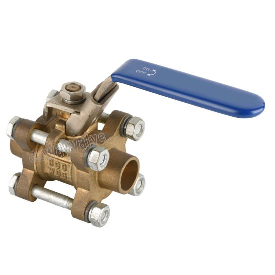 China Factory High Quality 3 Pieces Brass Ball Valve with Steel Handle （DW-2011）