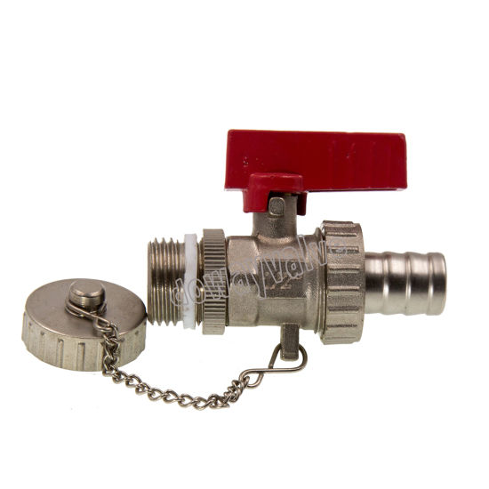 1/2" Brass Boiler Valve with Chain and Cap (DW-372)