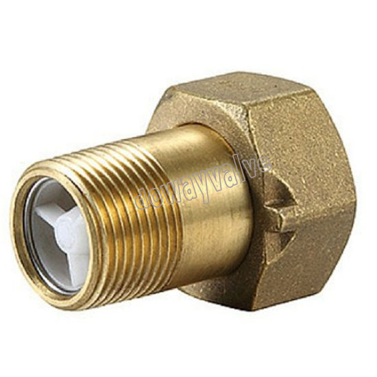 China Supplier Customized Dzr Brass Water Meter Fitting with Nut （DW-WC013）