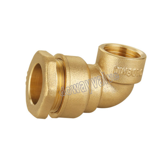 Brass Compression Fitting for PE Pipe Male Elbow