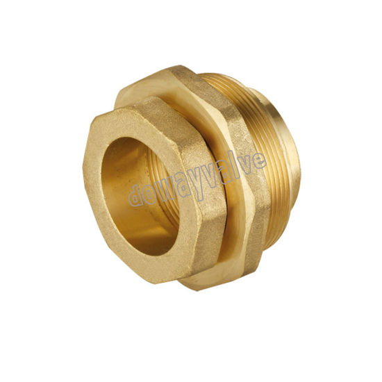 Brass Compression Fitting for PE Pipe Wall Plated Elbow