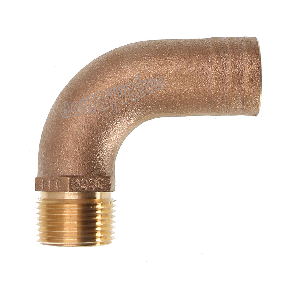 Male Thread and Barbs Connected Bronze Elbow Fitting