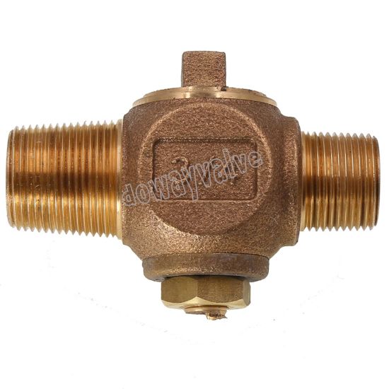 China Factory Dzr Brass Straight Type Lockable Ball Valve for Water （DW-LB017）